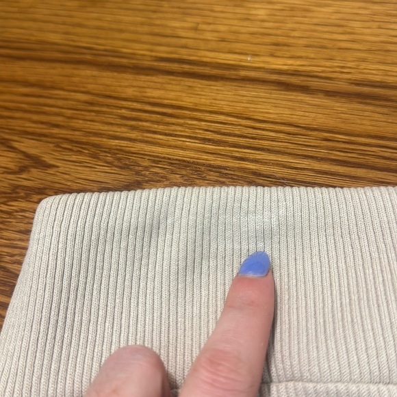 Eileen Fisher Cream Ribbed Midi Skirt Size Large petite Minimalist Quiet Luxury - Picture 6 of 11